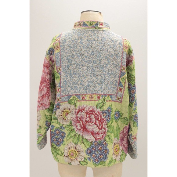 Vintage Sugar Street Weavers Womens Size Medium Floral Tapestry Jacket Button Up - Picture 5 of 13